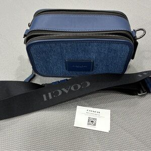 Coach Blue denim crossbody-never used